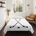 thumbnail image 4 of Ice Hockey Small Tapestry for Bedroom Wall Hanging Tapestry, Modern Minimalist Ball Sports Game Art Ceiling Backdrop Tapestries Poster Blanket Wall Decor for Teens Room Living Room Dorm 23" x 28", 4 of 8