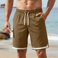 thumbnail image 2 of Mens Workout Shorts Big and Tall Relaxed Fit Knee Length Drawstring Beach Shorts Camping Hiking Athletic Work Shorts with Zipper Pockets, 2 of 10