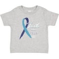 thumbnail image 3 of Inktastic Faith over Fear Hydrocephalus Awareness with Blue Ribbon Boys or Girls Baby T-Shirt, 3 of 5