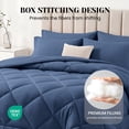 thumbnail image 3 of WISHEAD Queen Bed in a Bag Comforter Set with 7 Pieces - Blue All Season Bedding Sets with Comforter, Pillow Shams, Flat Sheet, Fitted Sheet and Pillowcases, 3 of 8