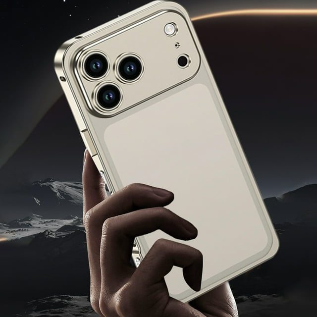 Klonfd Case Ultra Thin Metal Frame Heat Dissipation Cas E With Lens Protector For I 17/air/ Pro/ ProMax