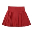 thumbnail image 2 of Women's Tennis Skirt Solid Color Quick-Dry Fitness Sport Short Mini Skirt With Lined Shorts, 2 of 5