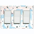 thumbnail image 1 of Metal Light Switch Plate Cover Cute Nature Wild Animals Blue ZOO002, 1 of 13