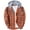 Orange, variant on Men's Flannel Hoodie Shirt Jacket Casual Long Sleeve Button-Down Plaid Shacket Orange 3XL