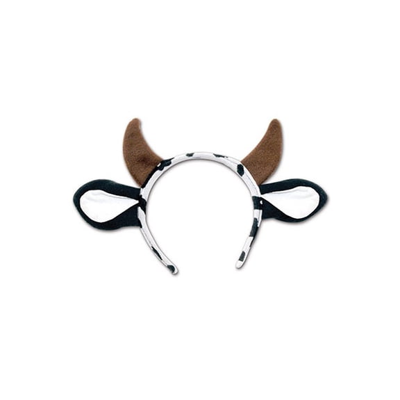 Party Central Club Pack of 12 Black and White Child Girl Cow Headband Party Favors Costume