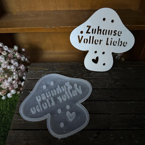 TQEHS Molde de silicona con forma de hongo LED 3D, molde para decoración del hogar, molde para hornear chocolate, nuevo E4B1
