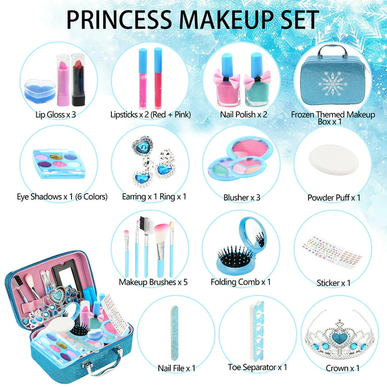 INNOCHEER Kids Makeup Kit for Girl Toys, Frozen Makeup Set for Girls, Real  Washable Makeup Kit for Girls, Birthday Christmas Princess Gifts for Girls  Kids Toddlers Age 3 4 5 6 7