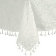 thumbnail image 5 of Unique Bargains Rectangle Tablecloth Polyester Table Cloth with Tassels Wrinkle Free Flower 53x63 Inch, 5 of 6