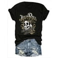 thumbnail image 2 of T-Shirt Vintage à Col Rond Imprimé Jelly Roll pour Femmes, Manches Courtes Décontractées, Polyester, Coupe Régulière, Mode Toutes Saisons, 2 of 8