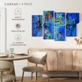thumbnail image 5 of Elephant Stock Royal Blue Abstract Wall Art - Horizontal Multi Panel Canvas - Living Room Wall Decor - Abstract Multi Panel - Blue And Turquoise Decor - 43" x 27", 5 of 8