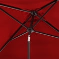 thumbnail image 3 of SAFAVIEH Zimmerman 7.5' Market Crank Square Patio Umbrella, Red/White, 3 of 6