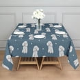 thumbnail image 3 of Poodle Dog and Footprint Square Tablecloth,Waterproof Square Table Cover,Wipeable Spillproof Washable Table Cover for Home Kitchen Party Decor 42"X42"(107x107cm), 3 of 6