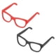 thumbnail image 1 of Uxcell 2 Pcs Gafas de muñeca mini, Gafas de plástico en miniatura de 1.1" para muñecas, Negro/Rojo, 1 of 6