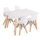 thumbnail image 1 of Mesa Rectangular - Cuatro sillas Berlín (Blanco), 1 of 1
