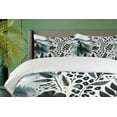 thumbnail image 4 of Ambesonne Nature Art Duvet Cover Set, Mountains Nordic Floral, Calking, Dark Petrol Blue White, 4 of 6