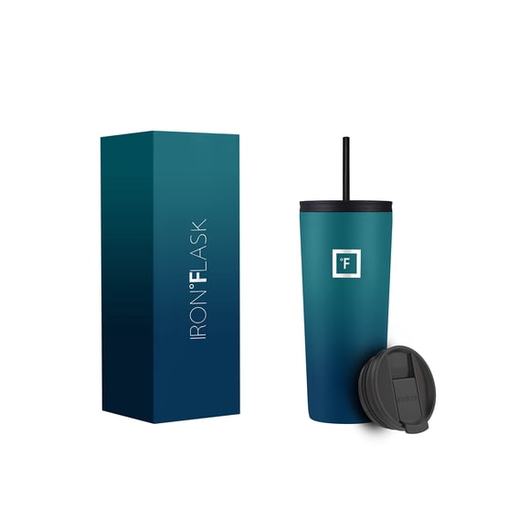Vaso IRON °FLASK Classic 2.0 710 ml con 2 tapas de acero inoxidable