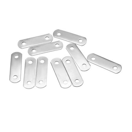 Uxcell Repair Plate, 34mmx10mm, Flat Fixing Mending Corner Brace Bracket Connector 10Pcs