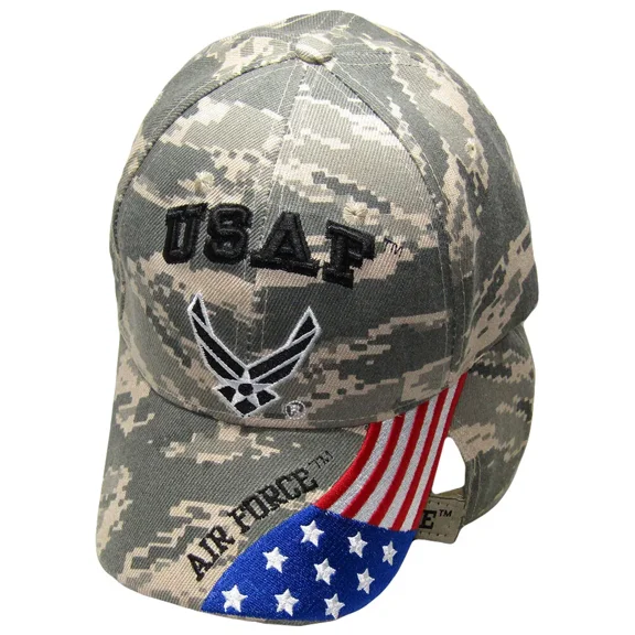 Air Force Veteran Military Digital Camo Embroidered Licensed USAF