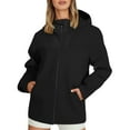 thumbnail image 1 of Veste Poncho Légère à Capuche Zippée pour Femmes Imperméable pour Randonnée Camping Voyage en Plein Air, 1 of 5