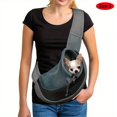 thumbnail image 3 of Travel Safely and Comfortably with Your Pet: Reflective Pet Sling Carrier, 3 of 5