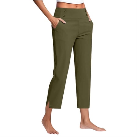 Bootcut Yoga Pants Audhol Pants for Women High Waisted Crop Work Pants Summer Casual Slacks Yoga Dress Pant Yoga Work Pants Camouflage 2XL