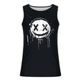 thumbnail image 4 of Camiseta sin mangas de cuello redondo para hombre, con estampado de Halloween, cuello redondo, estilo informal, deportiva, para hombre, 4 of 5