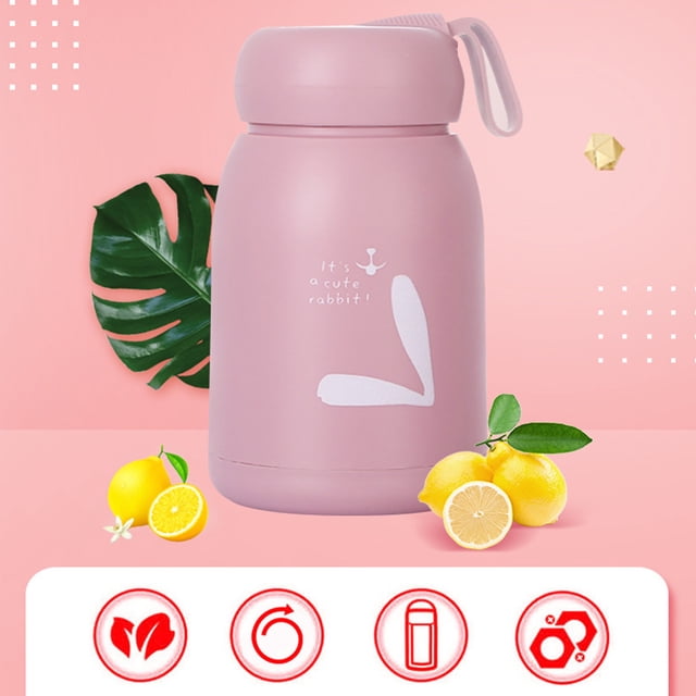 Cartoon Hot Water Cup,Double Layer Insulated Mug Portable Insulated Mug Cute Rabbits Insulated Mug Striking Appearance