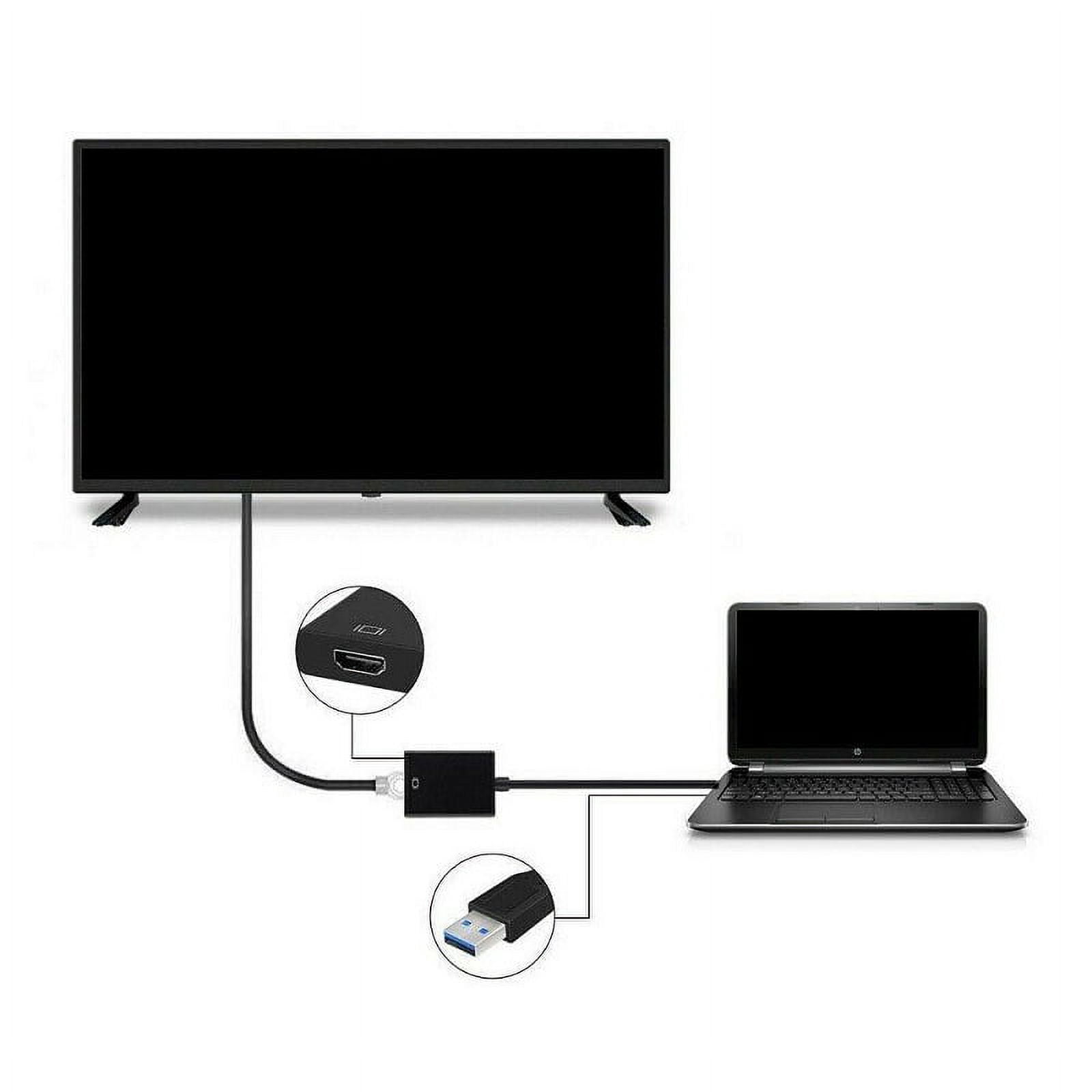 USB to HDMI Adapter USB 3.0/2.0 to HDMI for Multiple Monitors 1080P Compatible with Windows XP/7/8/10/11 and MacOS(Black)
