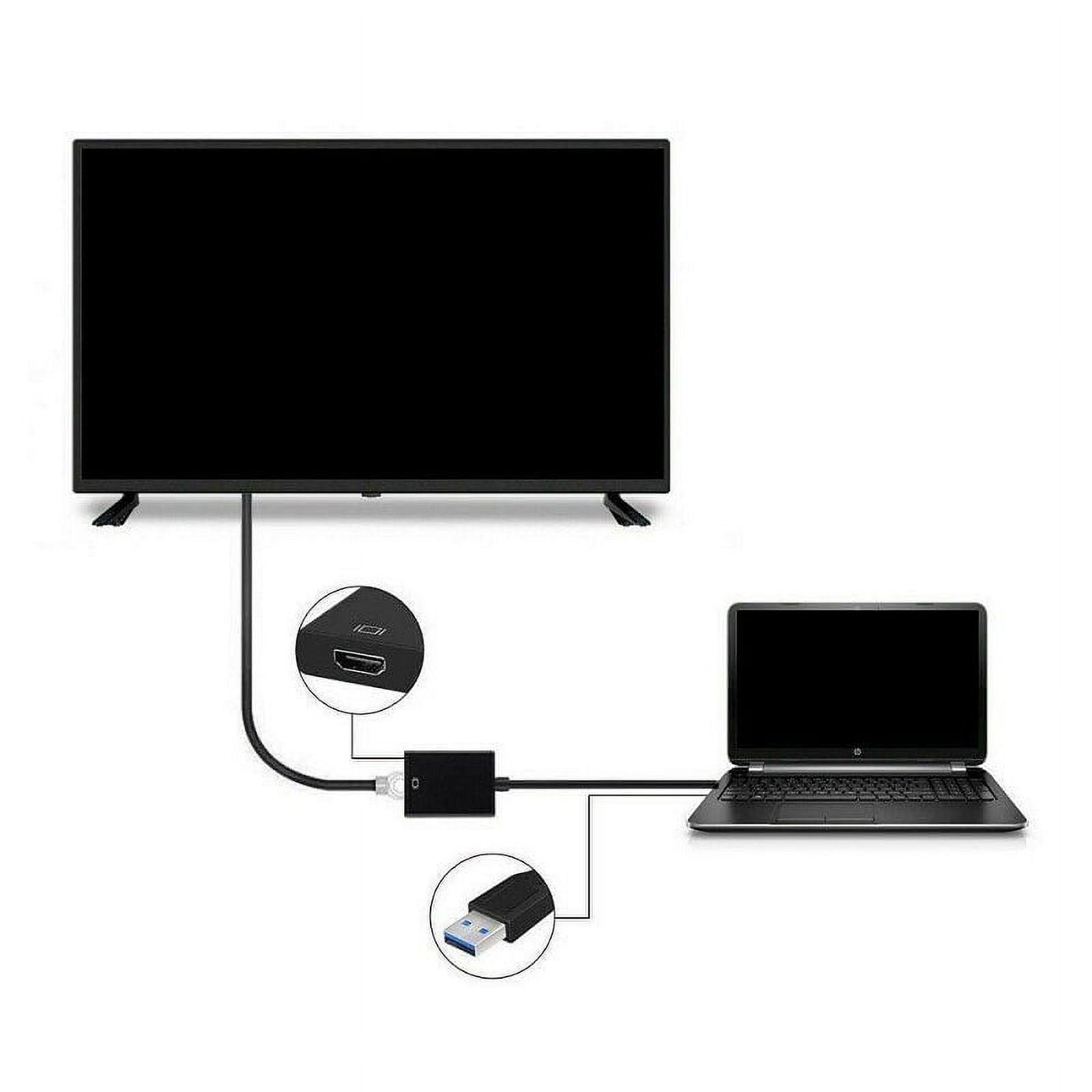 USB 3.0 naar HDMI-adapter, HD 1080P video audio graphics multimonitor USB 3.0/2.0 naar HDMI mirroring/verlengkabel voor pc/HDTV/projector, compatibel met Windows XP/7/8/8.1/10/11/Android
