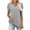 Gray, variant on WREESH Women's Notch Neck Summer Blouse Petal Short Sleeve Casual Top in Solid Colors Gray