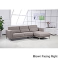 thumbnail image 2 of Aria Modern Fabric Upholstered 2-Pc Right Facing Sectional Sofa, Light Brown, S0061, 2 of 2