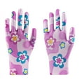 thumbnail image 3 of 12 Pairs Gardening Gloves for Women - DELESYS Breathable Rubber Coated Garden Gloves Multi-purposes Gardening Gloves, Non-Slip Grip Work Gloves Women, 9.1x 3.15 inches, 3 of 5