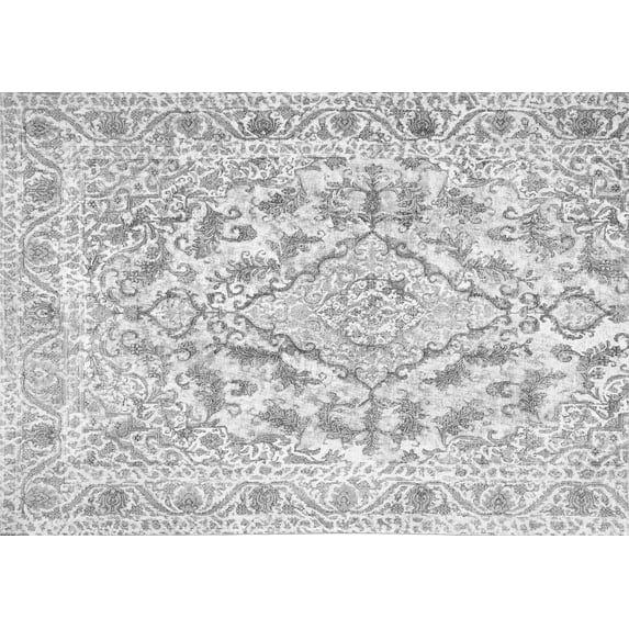 Ahgly Company Indoor Rectangle Persian Gray Traditional Area Rugs, 2' x 4'