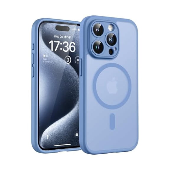 Eryueer for Phone 15 Pro Case, Compatible with Magsafe Charger, Full Camera Protection, Drop Protection, Translucent Matte Phone Case for iPhone 15 Pro 6.1 inch