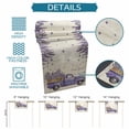 thumbnail image 6 of Spring Floral Table Runner 72 Inches, Purple Lavender Truck Flowers Botanical Beige Bed Runner Dresser Scarves Tabletop for Indoor Outdoor Parties/Ceremony/Banquet, 14" x 72", 6 of 9