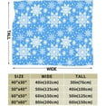 thumbnail image 2 of Winter Snowflakes Blue Throw Blanket Ultra Soft Warm All Season Christmas Decorative Fleece Blankets for Bed Chair Car Sofa Couch Bedroom 60"X50", 2 of 6