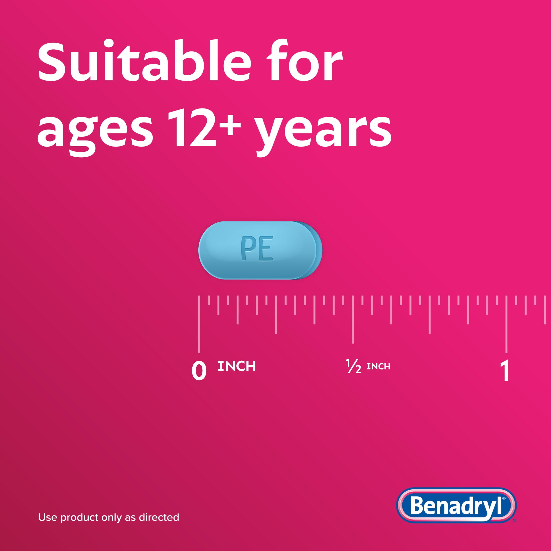 Benadryl Allergy Plus Congestion Ultratabs Allergy Medicine, 24 Count
