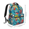 thumbnail image 2 of Rateoe Japanese Koi Pattern Casual Backpack for School, Work, Travel – Adjustable Straps, Multiple Compartments – Ergonomic Design, Fits Laptops and Tablets, 2 of 5