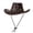 Coffee#2, variant on IVEYRTF Cowboy Hat Men Solid Color Faux Leather Classic Western Sun Hat Adjustable Cord with Wide Brim Hats for Men