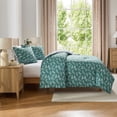 thumbnail image 2 of Virtu Comforter Sets, All Season Lightweight Botanical Queen Comforter Set, 3-Pc Bedding Sets, Gentle Pine/Cloud Stone, 2 of 8