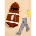 thumbnail image 3 of Douhoow Infant Girls Boys Bodysuit Baby Zipper Hooded Sleeveless Jumpsuit + Stockings Set, 3 of 9