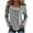Black, variant on Women's Spring/Summer Casual Loose-Fit Striped Long-Sleeve Top – Asymmetric Neck & Vertical Stripe Print Blouse