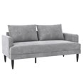 thumbnail image 1 of Novogratz Bailey Pillowback Loveseat, Light Gray Velvet, 1 of 9