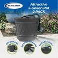 thumbnail image 3 of Suncast 14'' x 12'' Decorative Garden Hose Storage Pot, Gray (2 Pack), 3 of 9