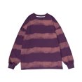thumbnail image 1 of Blusas y camisas de cuello redondo y manga larga para hombre Sudadera con capucha y rayas anudadas Blusa holgada de cuello redondo para hombre Blusa de poliéster para hombre, 1 of 7
