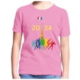 thumbnail image 4 of Tween Girl's 2024 Paris Graphic Tees Short Sleeved Round Neck Summer T-Shirt, 4 of 4