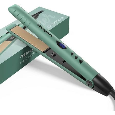 Mnsyflns Hair Straighteners Ceramic Flat Iron, 2 in 1 Plates Straightener