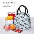 thumbnail image 6 of Haiem Dachshund Dog Puppy Printed Lunch Bag Women, Lunch Box Lunch Bag for Women, Small Leakproof Cute Lunch Tote Large Capacity Reusable Insulated Cooler Lunch Container, 6 of 6