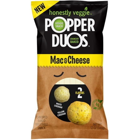 MAC & CHEESE FLAVORED BAKED VEGETABLE SNACK, MAC & CHEESE