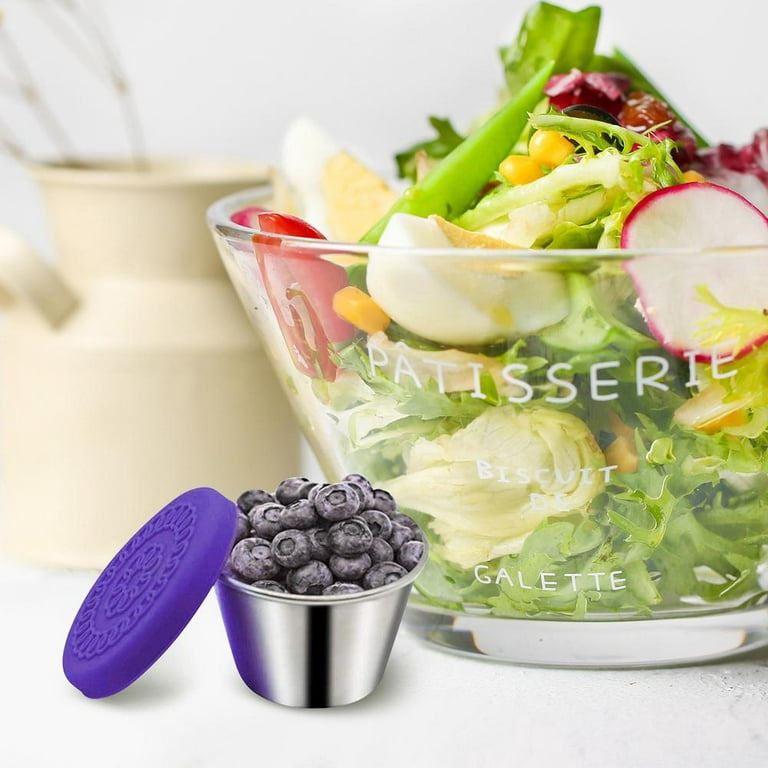 Salad Dressing Containers, Small Condiment Containers With Lids